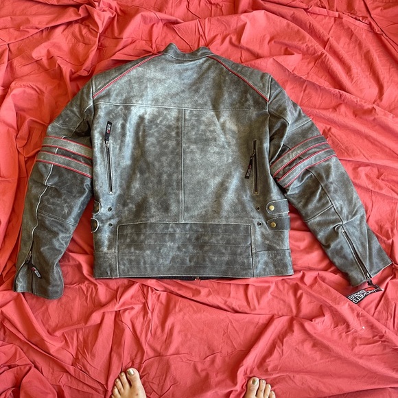 NWT Genuine Leather Biker Jacket - Picture 2 of 9